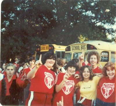 Kim Martin, Martin Goode, Pam Horton, Melody Chapman, Kevin Griffith, Angie Gaa
This was after we made a "One" in marching 1980

